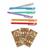 Dinosaur Tattoo Pens set from Aurora Toys, featuring six colorful pens and three fun dinosaur stencils